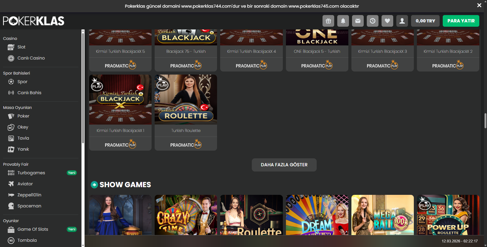 Pokerklas Casino Turnuvaları