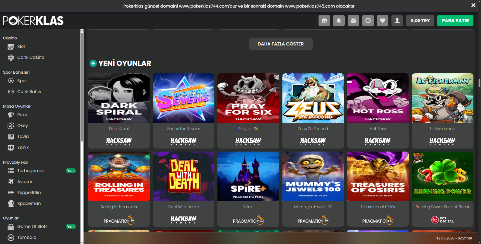 Pokerklas Slot Sağlayıcıları